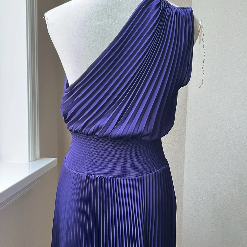 A.L.C. Ruby Pleated One Shoulder Dress size 8 - Picture 8 of 12